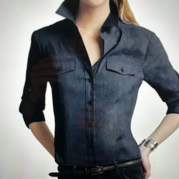 Theory March Shirt Cotton/Silk Blend - Picture 1 of 6